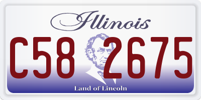 IL license plate C582675
