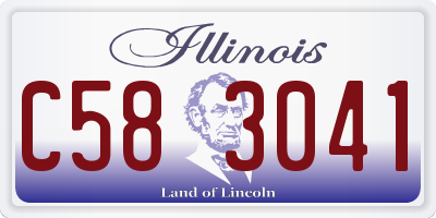 IL license plate C583041