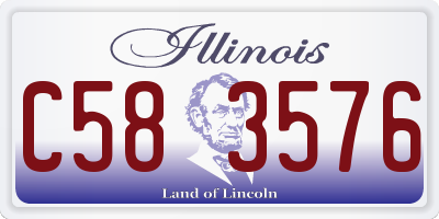 IL license plate C583576