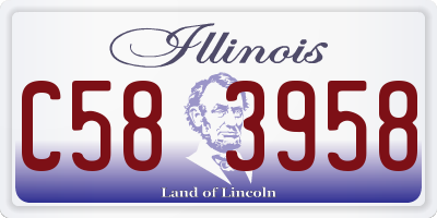 IL license plate C583958
