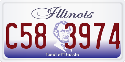 IL license plate C583974