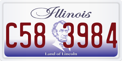 IL license plate C583984