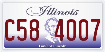 IL license plate C584007