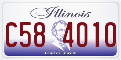 IL license plate C584010