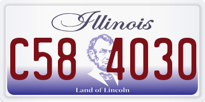 IL license plate C584030