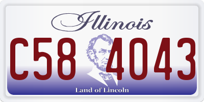 IL license plate C584043