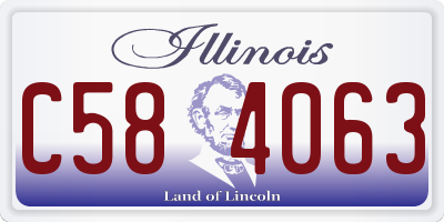 IL license plate C584063