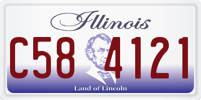 IL license plate C584121