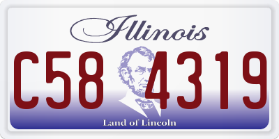 IL license plate C584319