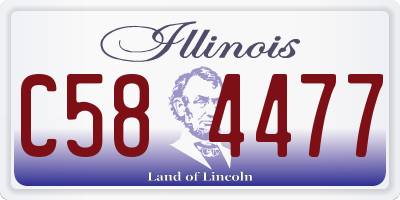 IL license plate C584477