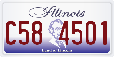 IL license plate C584501