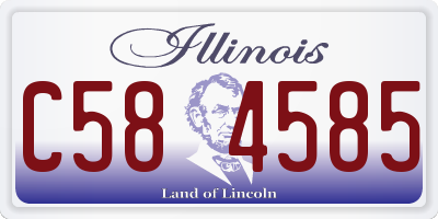 IL license plate C584585