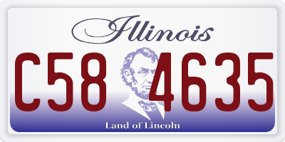 IL license plate C584635