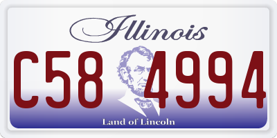 IL license plate C584994