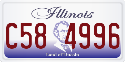 IL license plate C584996