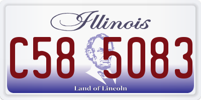 IL license plate C585083