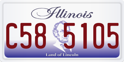 IL license plate C585105
