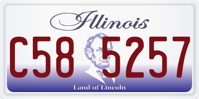 IL license plate C585257