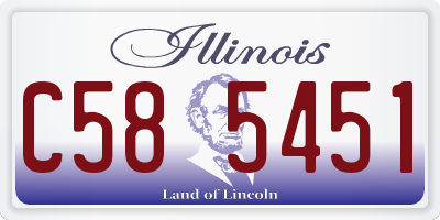 IL license plate C585451