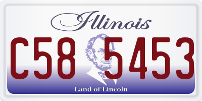 IL license plate C585453