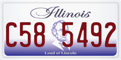 IL license plate C585492