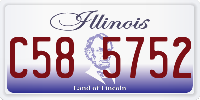 IL license plate C585752
