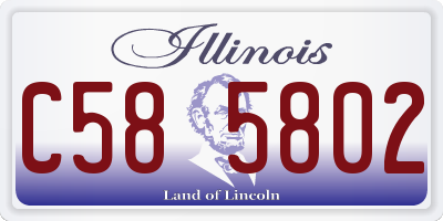 IL license plate C585802