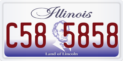 IL license plate C585858