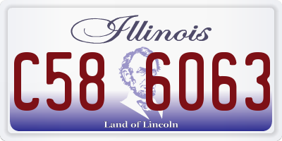 IL license plate C586063