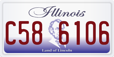 IL license plate C586106