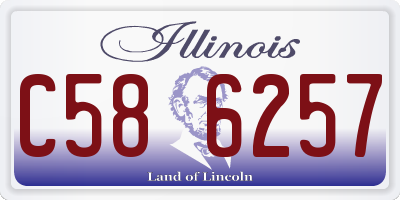 IL license plate C586257