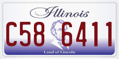 IL license plate C586411