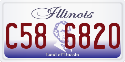 IL license plate C586820
