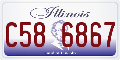 IL license plate C586867