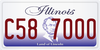 IL license plate C587000