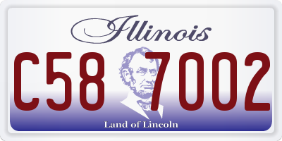 IL license plate C587002
