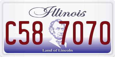 IL license plate C587070