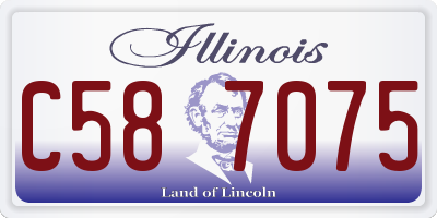 IL license plate C587075