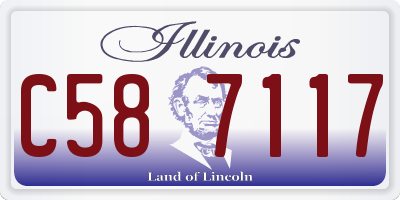 IL license plate C587117