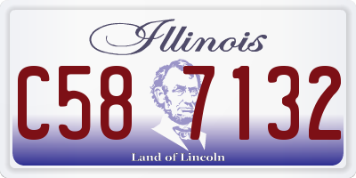 IL license plate C587132