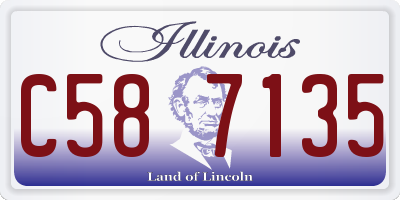 IL license plate C587135