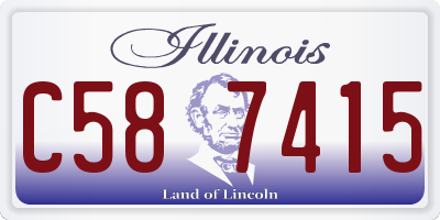 IL license plate C587415