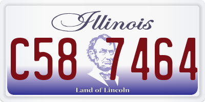 IL license plate C587464
