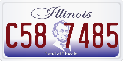 IL license plate C587485