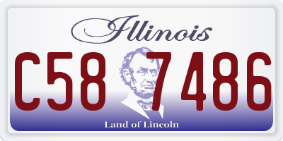 IL license plate C587486