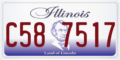 IL license plate C587517