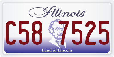IL license plate C587525