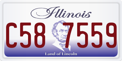 IL license plate C587559
