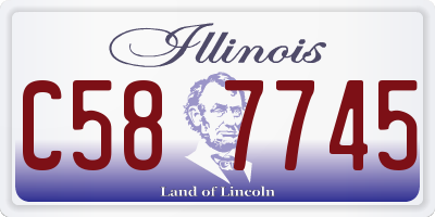 IL license plate C587745