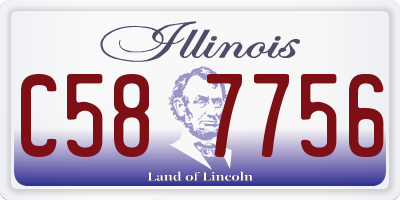 IL license plate C587756